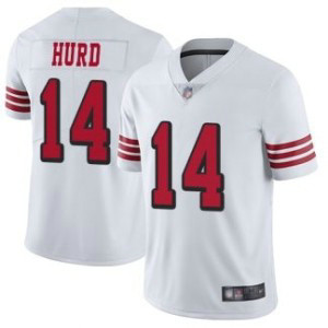 Nike 49ers 14 Jalen Hurd White Color Rush Limited Men Jersey