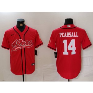 Nike 49ers 14 Ricky Pearsall Red Vapor Baseball Limited Men Jersey
