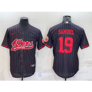 Nike 49ers 19 Deebo Samuel Black Red Vapor Baseball Limited Men Jersey