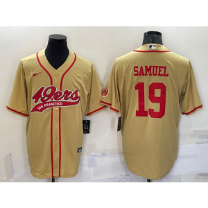 Nike 49ers 19 Deebo Samuel Gold Vapor Baseball Limited Men Jersey