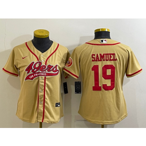 Nike 49ers 19 Deebo Samuel Gold Vapor Baseball Limited Women Jersey
