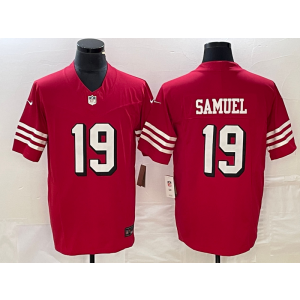 Nike 49ers 19 Deebo Samuel Red 2023 F.U.S.E Vapor Limited Men Jersey