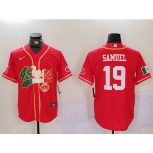 Nike 49ers 19 Deebo Samuel Red Mexico Vapor Baseball Limited Men Jersey
