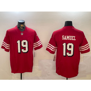 Nike 49ers 19 Deebo Samuel Red Throwback F.U.S.E. Vapor Limited Men Jersey