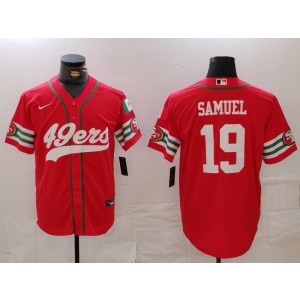 Nike 49ers 19 Deebo Samuel Red Vapor Baseball Limited Men Jersey