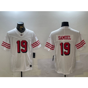 Nike 49ers 19 Deebo Samuel White Throwback F.U.S.E. Vapor Limited Men Jersey