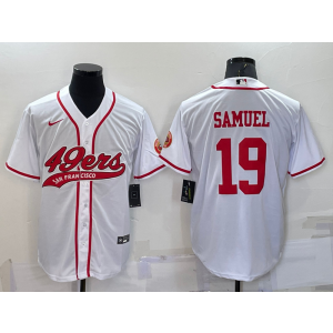 Nike 49ers 19 Deebo Samuel White Vapor Baseball Limited Men Jersey