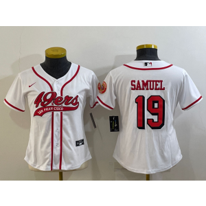 Nike 49ers 19 Deebo Samuel White Vapor Baseball Limited Women Jersey