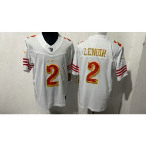 Nike 49ers 2 Lenoir White 2025 Rivalries F.U.S.E. Vapor Limited Men Jersey