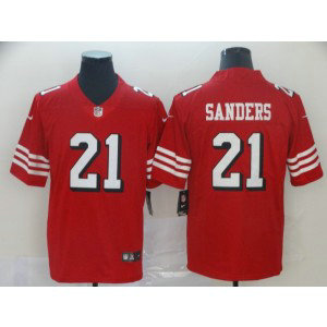Nike 49ers 21 Deion Sanders Red 2018 Vapor Untouchable Limited Men Jersey