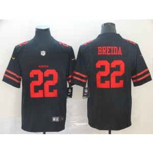 Nike 49ers 22 Matt Breida Black Vapor Untouchable Limited Men Jersey