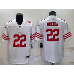 Nike 49ers 22 Matt Breida White 2022 New Vapor Limited Men Jersey