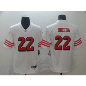 Nike 49ers 22 Matt Breida White Color Rush Limited Men Jersey