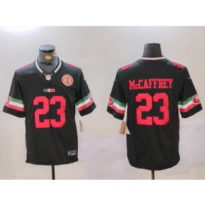 Nike 49ers 23 Christian McCaffrey Black Mexico F.U.S.E. Vapor Limited Men Jersey