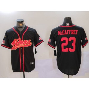 Nike 49ers 23 Christian McCaffrey Black Vapor Baseball Limited Men Jersey