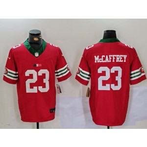 Nike 49ers 23 Christian McCaffrey Red Mexico F.U.S.E. Vapor Limited Men Jersey