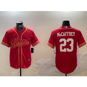 Nike 49ers 23 Christian McCaffrey Red Vapor Baseball Limited Men Jersey