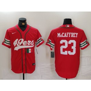 Nike 49ers 23 Christian McCaffrey Red Vapor Baseball Limited Men Jersey