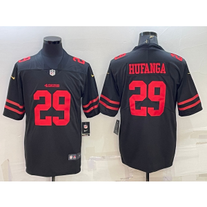 Nike 49ers 29 Hufanga Black Vapor Untouchable Limited Men Jersey