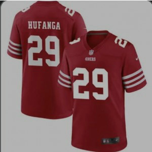 Nike 49ers 29 Hufanga Red 2022 New Vapor Untouchable Limited Men Jersey