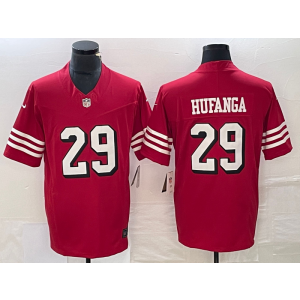 Nike 49ers 29 Hufanga Red 2023 F.U.S.E Vapor Limited Men Jersey