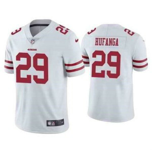 Nike 49ers 29 Talanoa Hufanga White Vapor Untouchable Limited Men Jersey