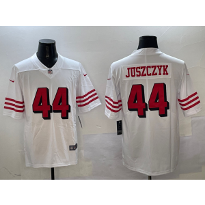 Nike 49ers 44 Kyle Juszczyk White Throwback Vapor Limited Men Jersey