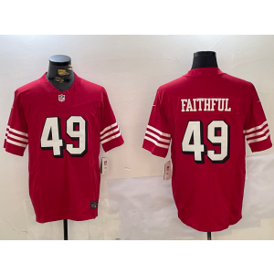 Nike 49ers 49 Faithful Red F.U.S.E. Vapor Limited Men Jersey