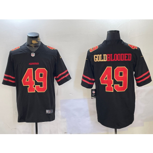 Nike 49ers 49 Goldblooded Black Gold Vapor Limited Men Jersey