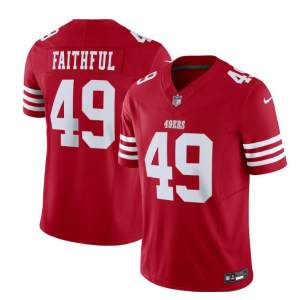 Nike 49ers 49 The Faithful Red 2023 F.U.S.E Vapor Limited Men Jersey