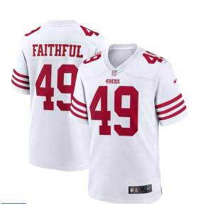 Nike 49ers 49 The Faithful White Vapor Untouchable Limited Men Jersey