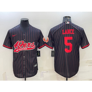 Nike 49ers 5 Lance Black Red Vapor Baseball Limited Men Jersey