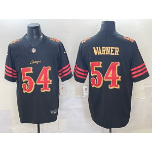 Nike 49ers 54 Fred Warner Black Gold Rivalries F.U.S.E. Vapor Limited Men Jersey