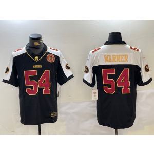 Nike 49ers 54 Fred Warner Black Thanksgiving Day F.U.S.E. Vapor Limited Men Jersey