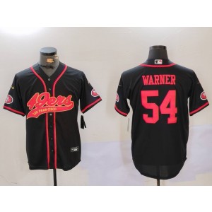 Nike 49ers 54 Fred Warner Black Vapor Baseball Limited Men Jersey
