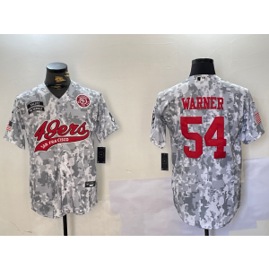 Nike 49ers 54 Fred Warner Camo Vapor Baseball Limited Men Jersey