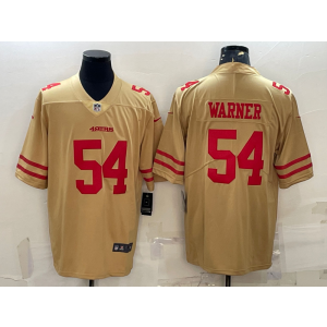 Nike 49ers 54 Fred Warner Gold Vapor Untouchable Limited Men Jersey