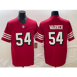 Nike 49ers 54 Fred Warner Red 2023 F.U.S.E Vapor Limited Men Jersey