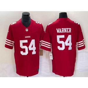 Nike 49ers 54 Fred Warner Red 2023 F.U.S.E Vapor Limited Men Jersey
