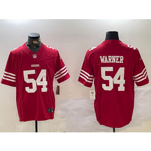Nike 49ers 54 Fred Warner Red F.U.S.E. Vapor Limited Men Jersey