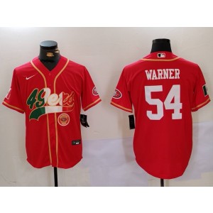 Nike 49ers 54 Fred Warner Red Mexico Vapor Baseball Limited Men Jersey