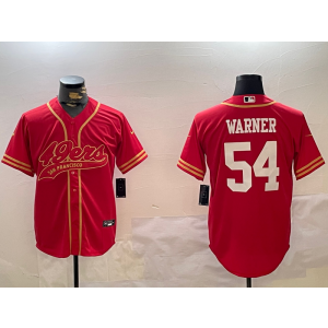 Nike 49ers 54 Fred Warner Red Vapor Baseball Limited Men Jersey