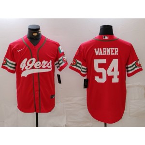 Nike 49ers 54 Fred Warner Red Vapor Baseball Limited Men Jersey