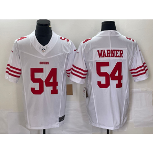 Nike 49ers 54 Fred Warner White 2023 F.U.S.E Vapor Limited Men Jersey