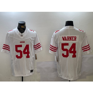 Nike 49ers 54 Fred Warner White F.U.S.E. Vapor Limited Men Jersey