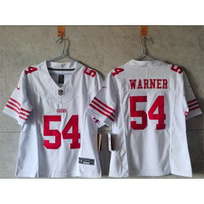 Nike 49ers 54 Fred Warner White F.U.S.E. Vapor Limited Women Jersey(Run Small)