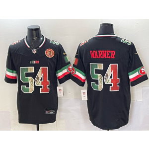 Nike 49ers 54 Warner Black Mexico F.U.S.E. Vapor Limited Men Jersey 4