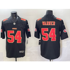 Nike 49ers 54 Warner Black Red Vapor Limited Men Jersey