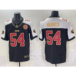 Nike 49ers 54 Warner Black Thanksgiving F.U.S.E. Vapor Limited Men Jersey