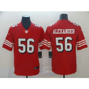 Nike 49ers 56 Kwon Alexander Red Throwback Vapor Untouchable Limited Men Jersey